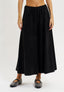 Pantalone gonna doppio tencell - NERO