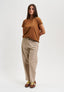 Pantalone elastico retro - BEIGE