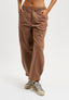 Pantalone balloon pince sul fondo - TABACCO