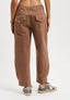 Pantalone balloon pince sul fondo - TABACCO