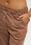 Pantalone balloon pince sul fondo - TABACCO