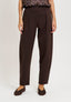 Pantalone in punto milano con pinces - MARRONE