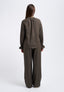Pantalone in viscosa con elastico in vita - MILITARE