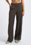 Pantalone in viscosa con elastico in vita - MILITARE