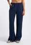 Viscose trousers with elasticated waist - BLUE