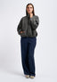 Viscose trousers with elasticated waist - BLUE