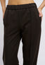 Pantalone mano lana con nervatura - MARRONE