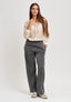 Pantalone mano lana con nervatura - GRIGIO MEDIO