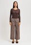 Pantalone in galles con risvolto - BEIGE