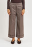 Pantalone in galles con risvolto - BEIGE