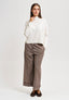 Pantalone in galles con risvolto - BEIGE