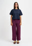 Pantalone con balza in punto milano - BORDEAUX