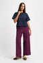 Pantalone con balza in punto milano - BORDEAUX