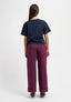 Pantalone con balza in punto milano - BORDEAUX