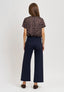 Pantalone in punto milano con tasche retro - BLU