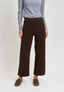 Pantalone in punto milano con tasche retro - MARRONE