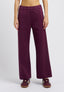 Ponte knit trousers with back pockets - BORDEAUX