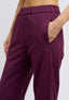 Ponte knit trousers with back pockets - BORDEAUX
