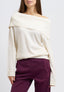 Ponte knit trousers with back pockets - BORDEAUX
