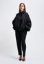 Pantalone carrot a vita alta - NERO