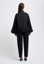 Pantalone carrot a vita alta - NERO
