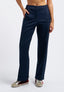 Pantalone dritto in tessuto diagonale - BLU