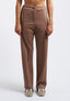 Straight-leg twill trousers - CAMEL