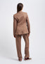 Straight-leg twill trousers - CAMEL