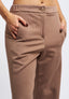 Straight-leg twill trousers - CAMEL
