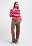 Straight-leg twill trousers - CAMEL
