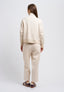 Pantalone punto milano con pince - AVORIO