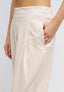 Pantalone punto milano con pince - AVORIO