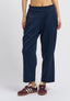 Pantalone punto milano con pince - BLU