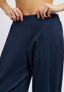 Pantalone punto milano con pince - BLU