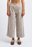 Pantalone in velluto crop con pinces - AVORIO