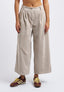 Pantalone in velluto crop con pinces - AVORIO