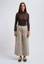 Pantalone in velluto crop con pinces - AVORIO