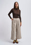 Pantalone in velluto crop con pinces - AVORIO
