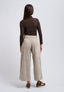Pantalone in velluto crop con pinces - AVORIO