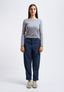 Pantalone sigaretta in velluto - BLU