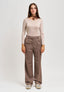 Pantalone palazzo con pinces - FANGO