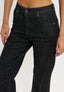 Jeans fondo sfrangiato - NERO