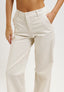 Pantalone palazzo tinto capo - AVORIO