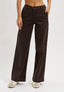 Pantalone palazzo tinto capo - MARRONE