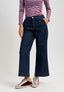 Jeans alla caviglia con elastico retro - BLU