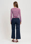 Jeans alla caviglia con elastico retro - BLU