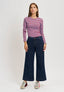 Jeans alla caviglia con elastico retro - BLU