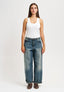 Jeans slavato gamba ampia - JEANS