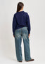 Jeans slavato gamba ampia - JEANS