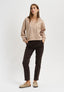 Pantalone sigaretta tinto capo - MARRONE